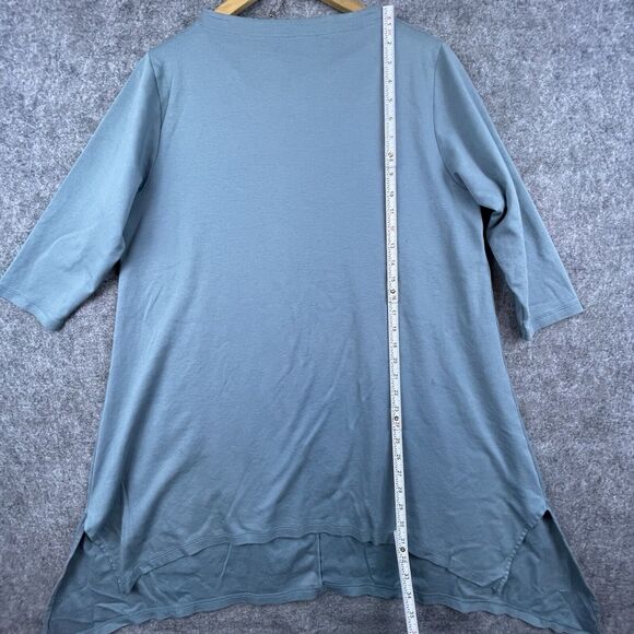 Iridium Dress Women Medium Blue Neutral Capsule Tunic Clean Lagenlook Minimalist - Picture 4 of 7